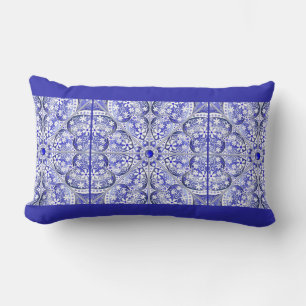 Coussin Rectangle Dentelle en céramique Bleu de Grèce