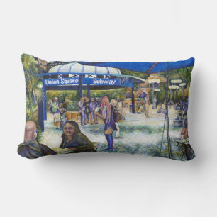 Coussin Rectangle Des gens passionnés qui pleuvent dans le parc, Ne