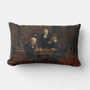 Coussin Rectangle Des gentillesses jouent à un jeu d'échecs (Thomas