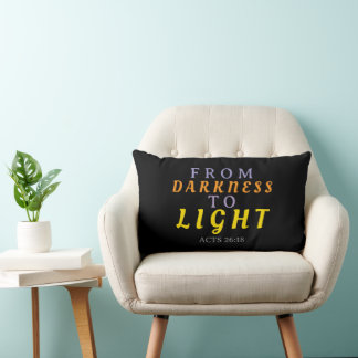 Coussin Rectangle Des ténèbres à la lumière Actes 26:18