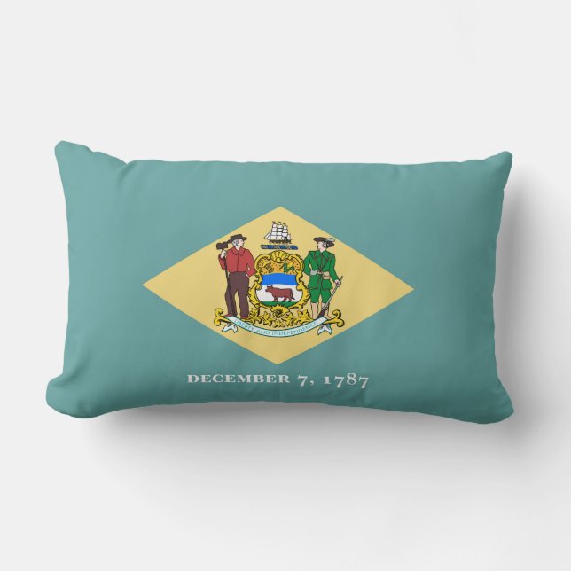 Coussin Rectangle Design de drapeau d'état du Delaware (Recto)