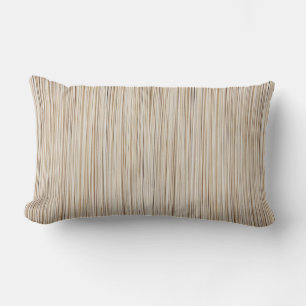 Coussin Rectangle Design de lignes brunes abstraites