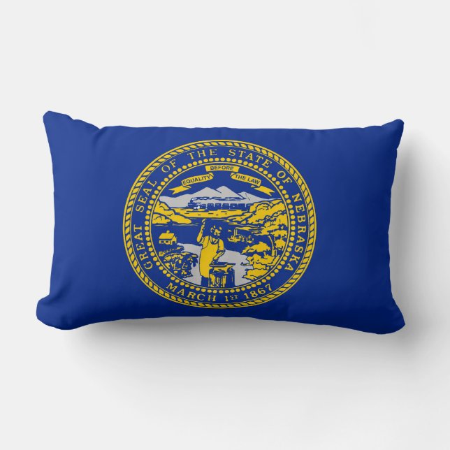 Coussin Rectangle Design du drapeau de l'État du Nebraska (Recto)