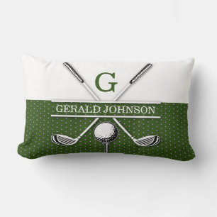 Coussin Rectangle Design élégant de monogramme de golf