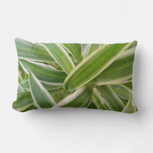 Coussin Rectangle Design floral vert et blanc ombragé