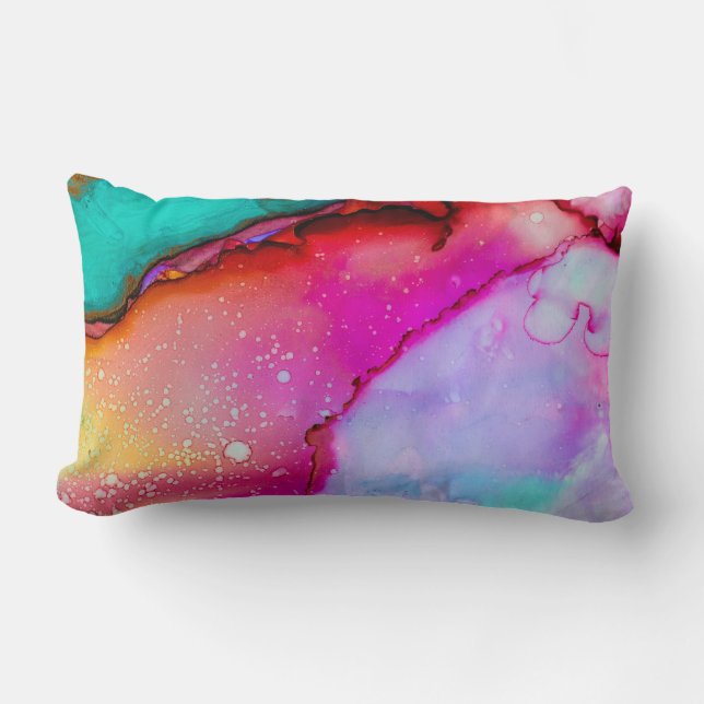 Coussin Rectangle Design moderne en marbre Abstrait (Recto)