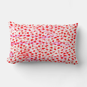 Coussin Rectangle design motif marrant rouge et blanc peint