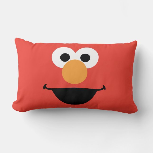 Coussin Rectangle Dessin de visage d'Elmo (Recto)