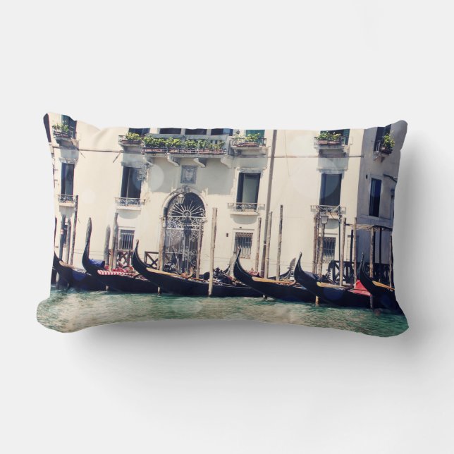 Coussin Rectangle Destinations | Venice Waterfront Photo (Recto)