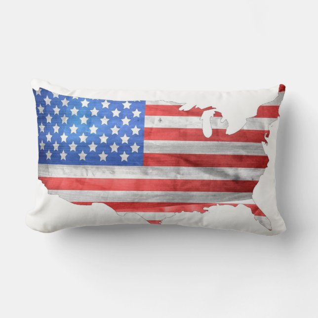 Coussin Rectangle Deux côtés Designs avec drapeau américain patrioti (Recto)