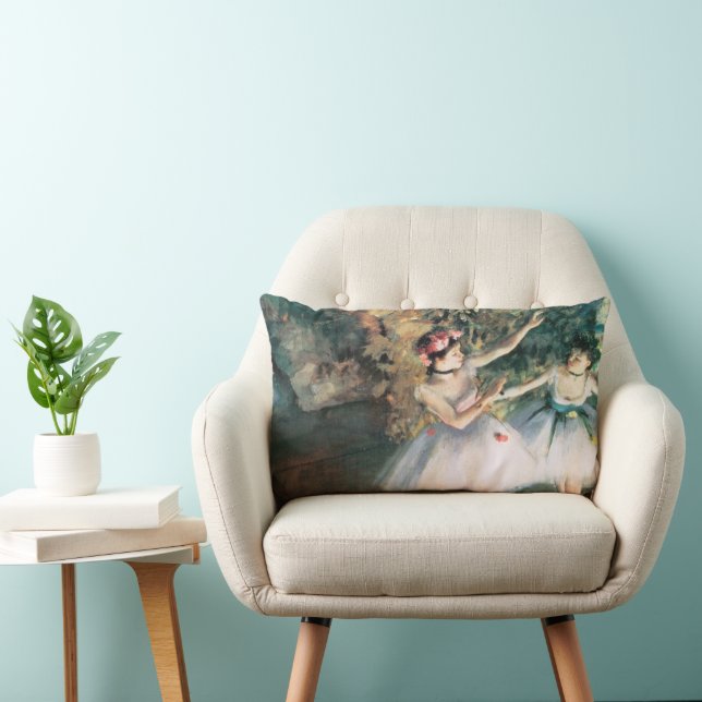 Coussin Rectangle Deux danseurs sur scène par Edgar Degas, Art Vinta (Chaise)