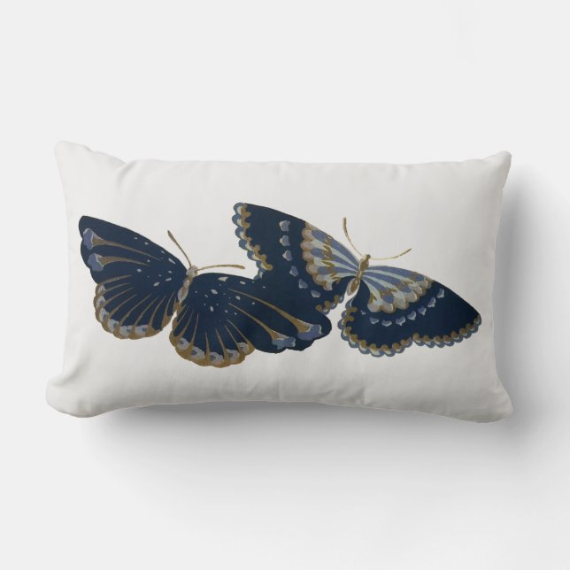 Coussin Rectangle Deux papillons Vintages (Recto)