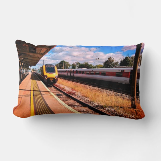Coussin Rectangle Deux trains (Recto)