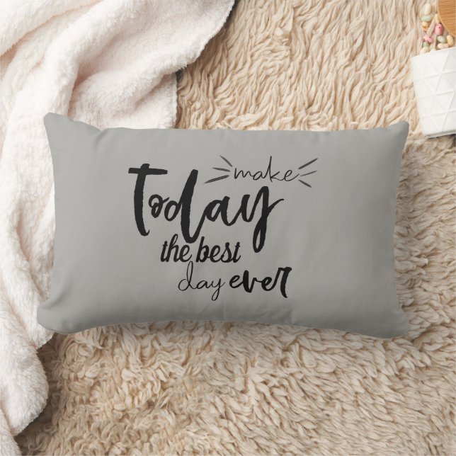 Coussin Rectangle Devis Faire Aujourd'Hui Le Meilleur Jour Jamais (Couverture)