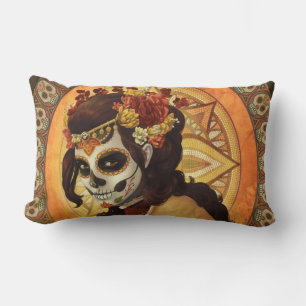 Coussin Rectangle Dia De Los Muertos Throw Pillow