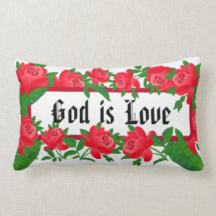 Coussin Rectangle Dieu est écriture sainte de bible d'amour