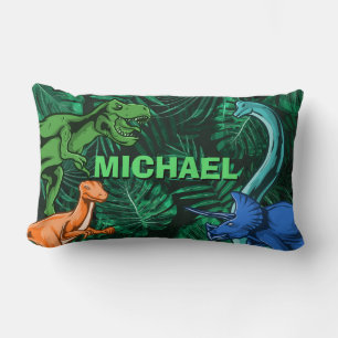 Coussin Rectangle Dinosaur Enfants Dino Jurassic Trex Garçon Personn