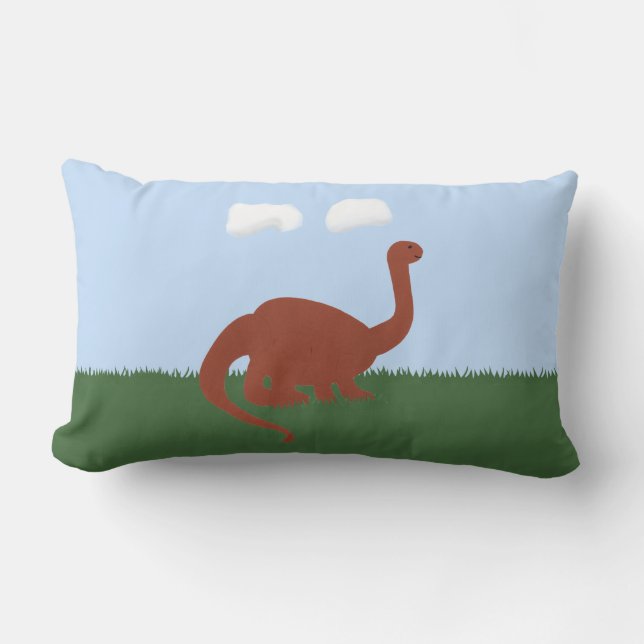 Coussin Rectangle Dinosaure dessin animé (Recto)