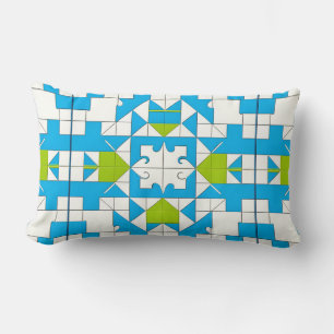Coussin Rectangle Disposition de puzzle abstrait pour intérieurs élé