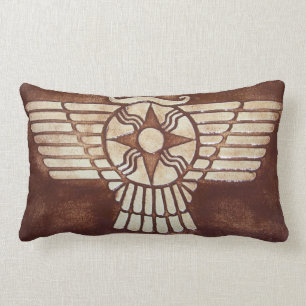 Coussin Rectangle Disque à ailes par Assyrien