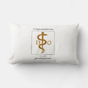 Coussin Rectangle Docteur en ostéopathie Diplôme Félicitations