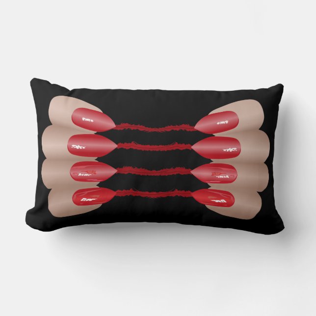 Coussin Rectangle Doigt de vampire V.2 (Recto)