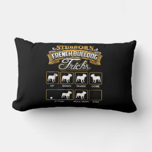 Coussin Rectangle Don de chien Trucs de Bulldog français têtus