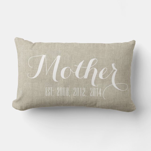 Coussin Rectangle Dons personnalisés pour la Fête des Mères (Recto)