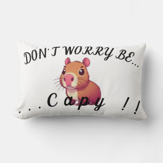 Coussin Rectangle Don't worry be capy