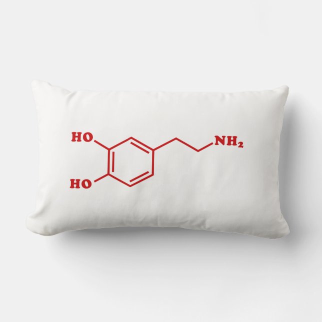Coussin Rectangle Dopamine formule chimique moléculaire (Recto)