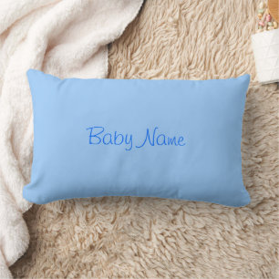 Coussin Rectangle Douce Nom de Bébé Garçon Ciel Bleu
