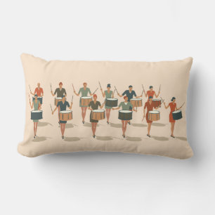 Coussin Rectangle Douze tambours tambourinant à l'aide d'un crayon m