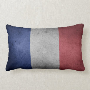 Coussin Rectangle Drapeau affligé par cru de la France
