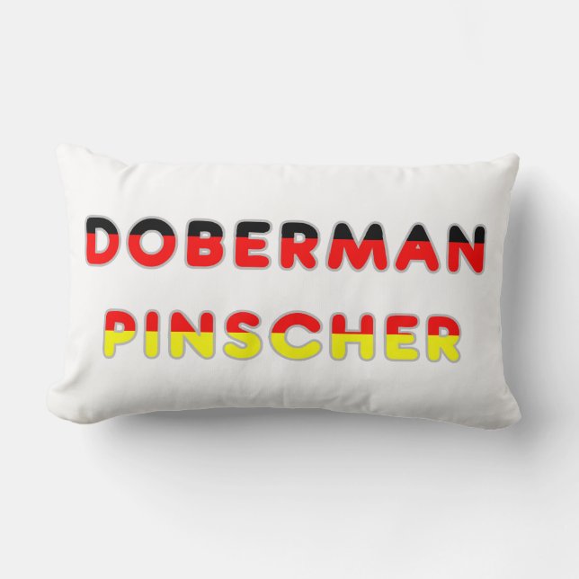 Coussin Rectangle drapeau allemand dans le nom de doberman pinscher (Recto)
