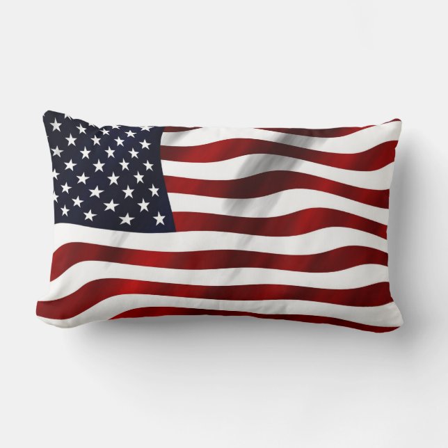 Coussin Rectangle Drapeau américain (Recto)