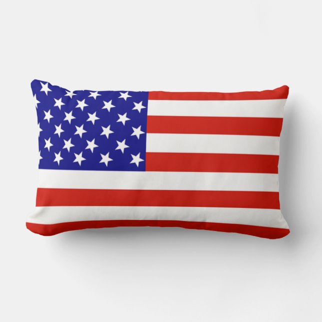 COUSSIN RECTANGLE DRAPEAU AMÉRICAIN (Recto)