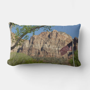 Coussin Rectangle Drapeau américain dans le Parc national de Sion I