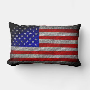 Coussin Rectangle Drapeau américain Grunge 4