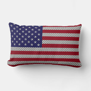 Coussin Rectangle Drapeau américain sur l'impression de déco en fibr
