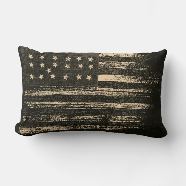 Coussin Rectangle Drapeau américain Vintage (Recto)