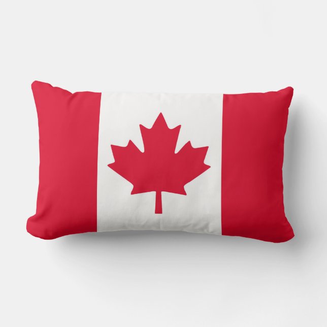 Coussin Rectangle Drapeau canadien Feuille d'érable Rouge Blanc Cana (Recto)