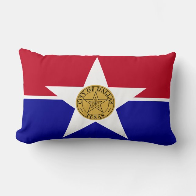 Coussin Rectangle Drapeau de Dallas (Texas) (Recto)