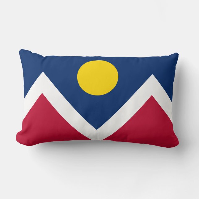 Coussin Rectangle Drapeau de Denver, Colorado (Recto)