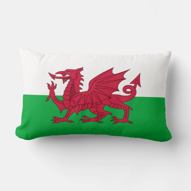 Coussin Rectangle Drapeau de dragon gallois (Recto)
