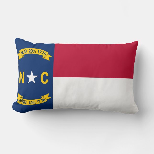 Coussin Rectangle Drapeau de la Caroline du Nord (Recto)