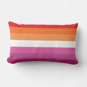Coussin Rectangle Drapeau de la fierté lesbienne