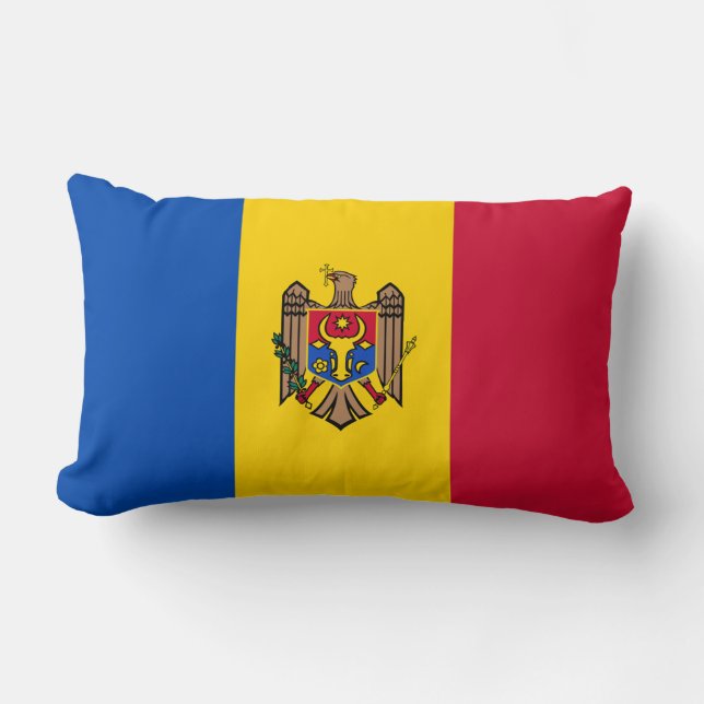 Coussin Rectangle Drapeau de la Moldavie (Recto)