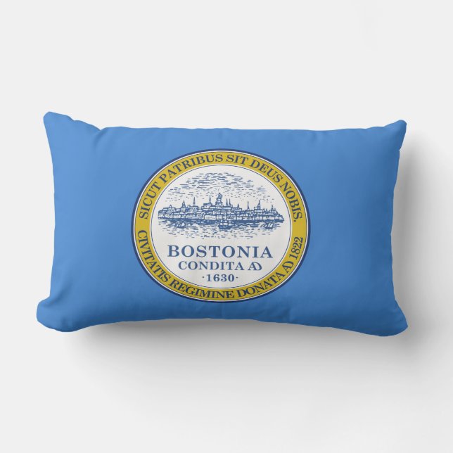 Coussin Rectangle Drapeau de la ville de Boston (Massachusetts) (Recto)