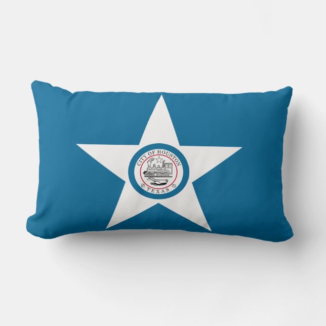 Coussin Rectangle Drapeau de la ville de Houston, Texas Lumbar Couss (Recto)