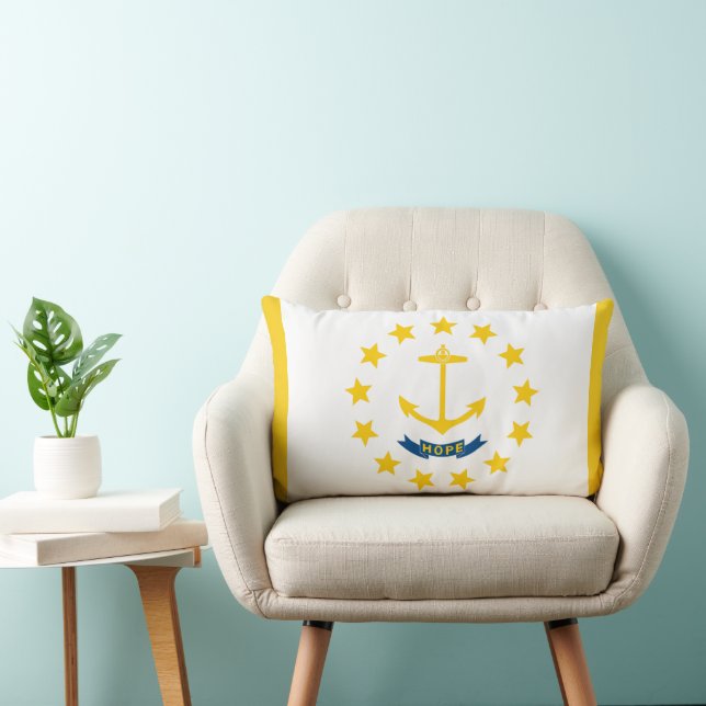 Coussin Rectangle Drapeau de l'État de Rhode Island Imprimer Patriot (Chaise)